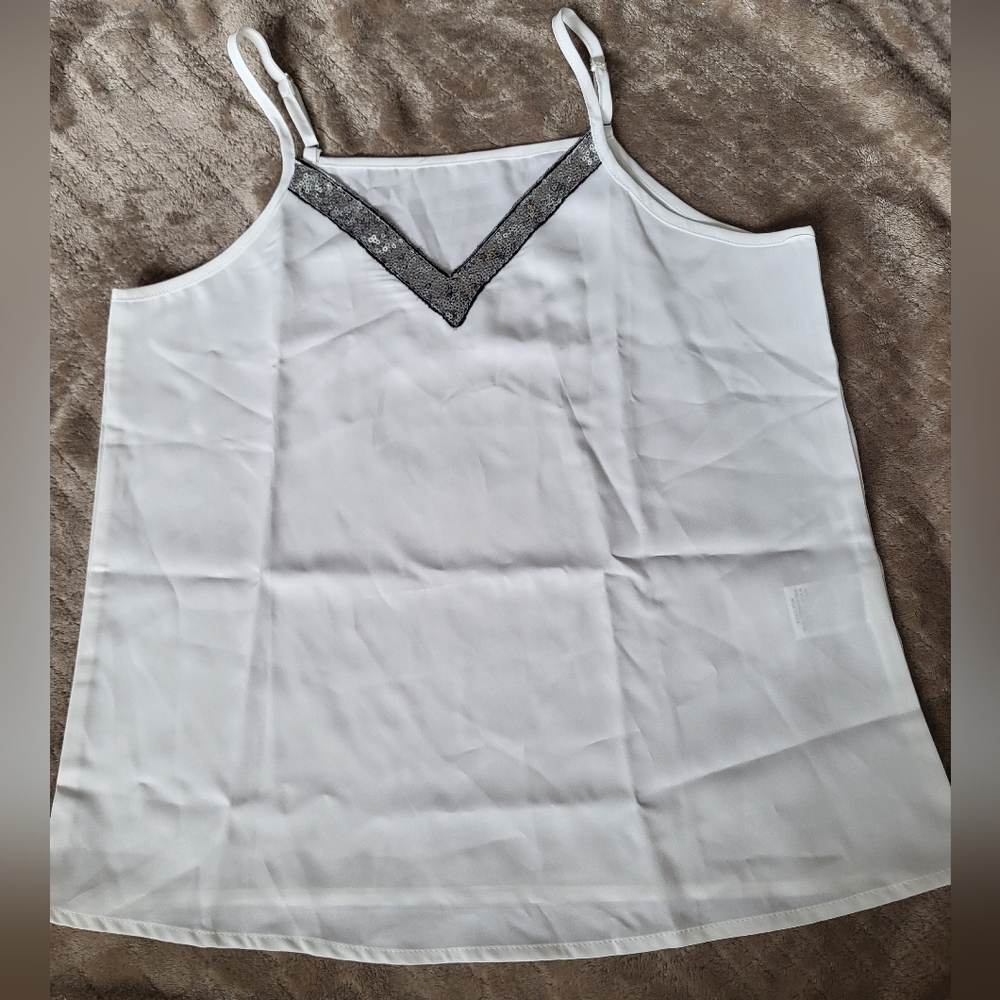 White‎ sheer top